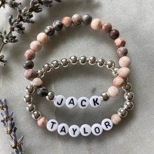 Personalized beaded name bracelet