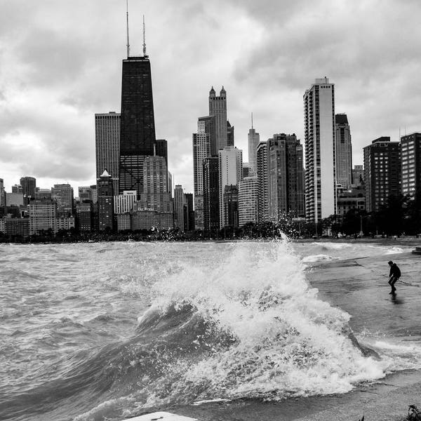 Chicago Skyline Wall Art Etsy