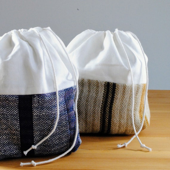 Woven Draw String Make-up Bag