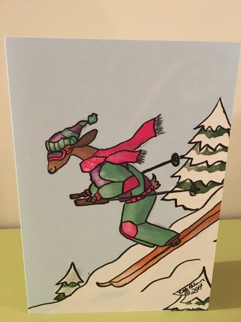 Skiing Goat Stationery Set