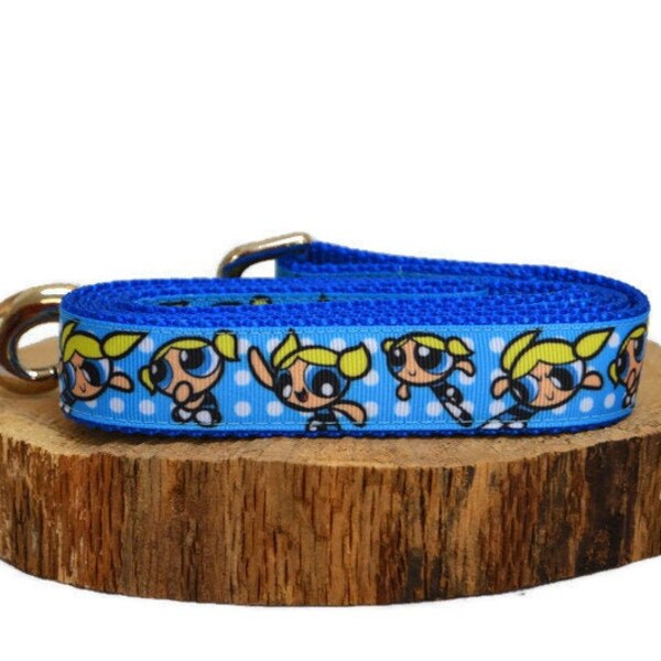 Bubbles Powerpuff Girls Leash,  Girl Power, Superhero Dog Leash