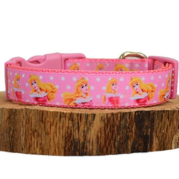 Sleeping Beauty Aurora Dog Collar, Pink Dog Collar, Girly Dog, 1" Wide!