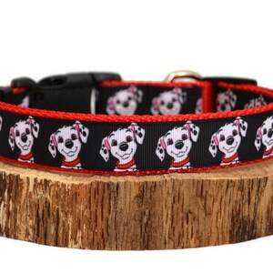 101 Dalmatians Dog Collar, Black and White, Disney Dog Collar