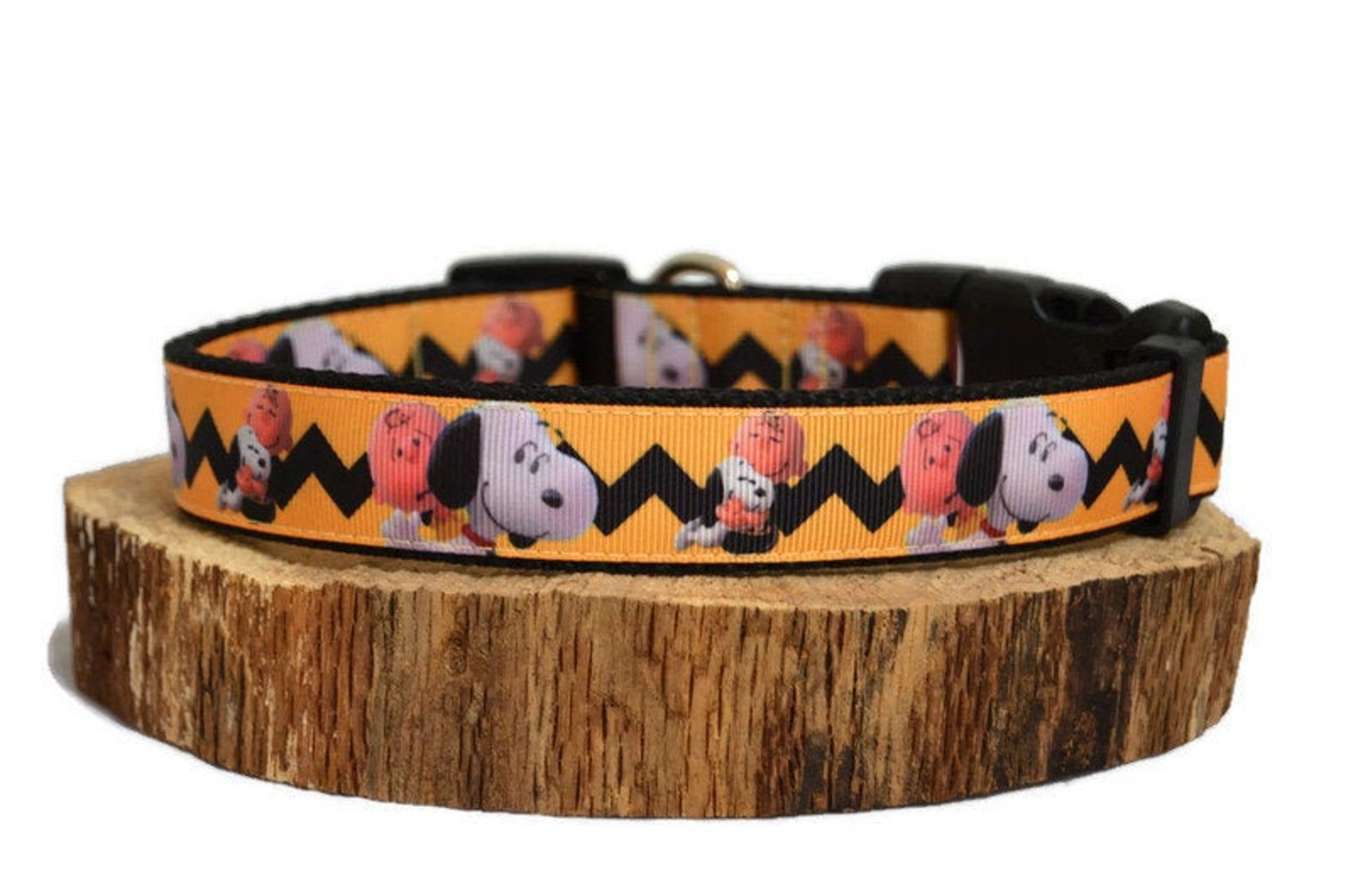 Yellow Snoopy Dog Collar Charlie Brown Adjustable Dog Collar Etsy
