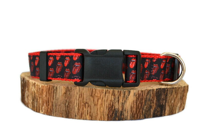 Rolling Stones Dog Collar Rock and Roll Dog Collar Jagger Etsy