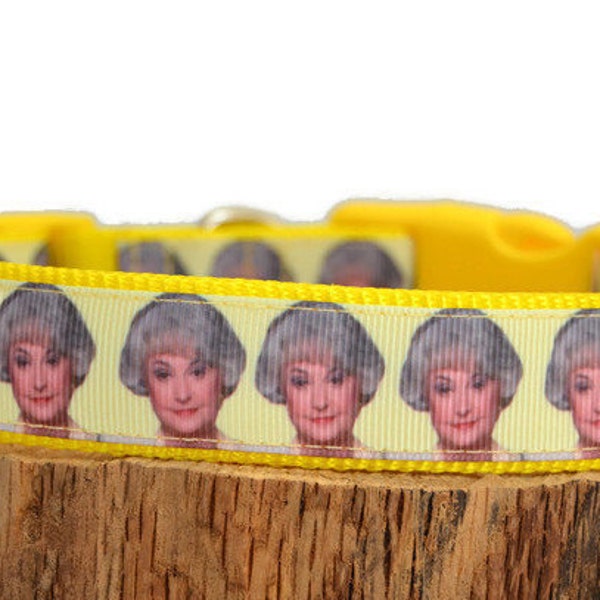 Dorothy Golden Girls Dog Collar, Senior Dog, Yellow Dog Collar