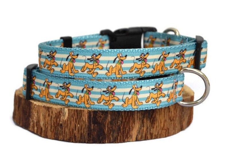 Blue Disney Pluto Dog Collar Disney Dog Collar Disney Summer Etsy