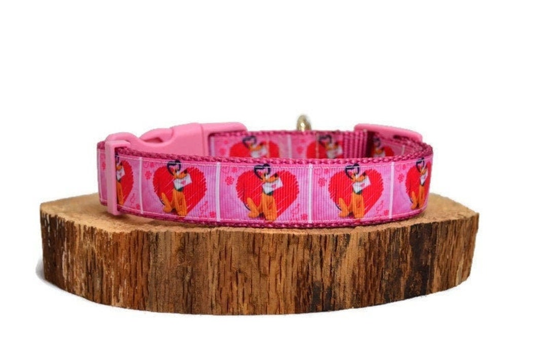 Pluto Heart Dog Collar Disney's Pluto Pup Dog Collar - Etsy