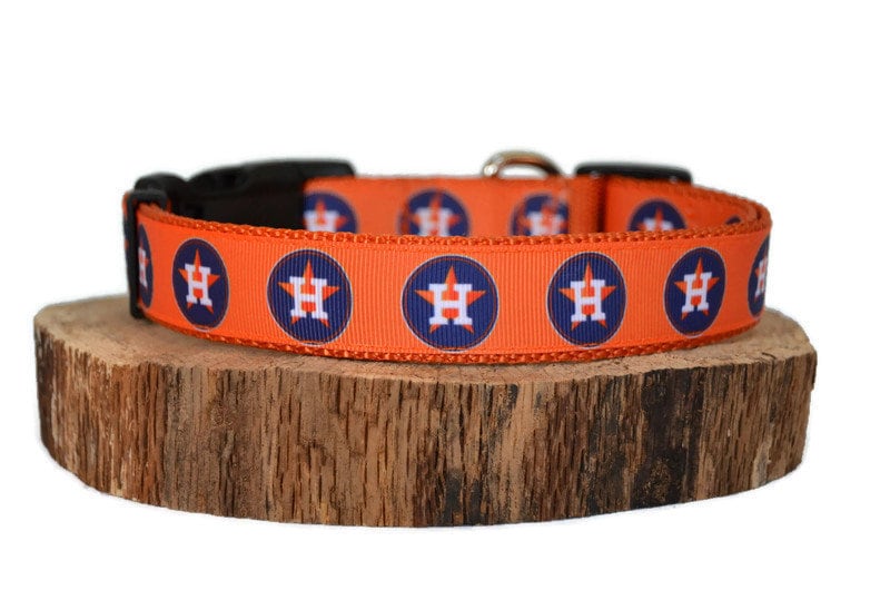 Houston Astros Baseball Dog Collar 1 Wide S/M L XL 