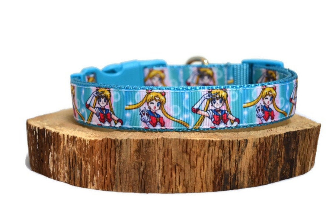 Blue Sailor Moon Dog Collar, Anime Dog Collar, Cartoon Dog Collar Etsy