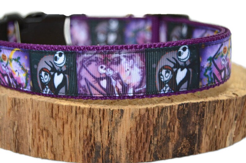 Jack & Sally Nightmare Before Christmas Dog Collar Disney Dog Etsy