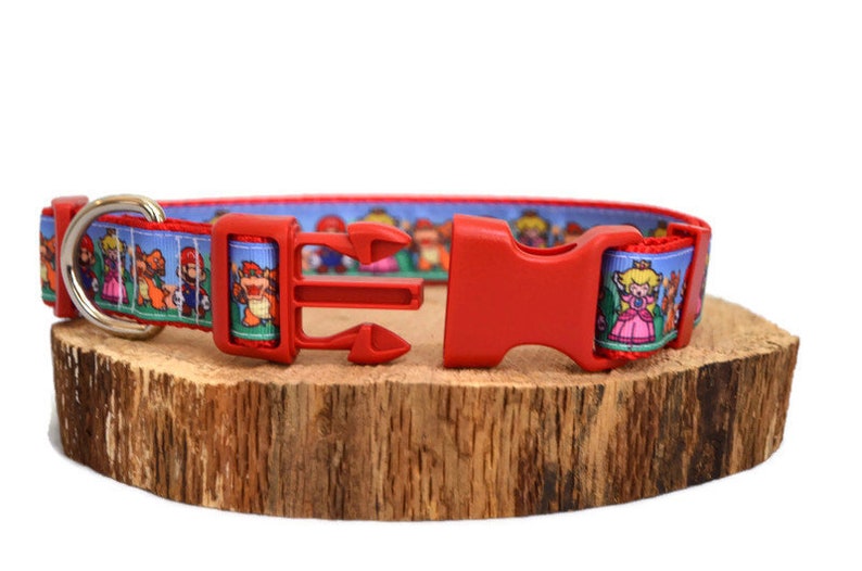 Mario Nintendo Game Dog Collar Super Mario Bros Vintage Etsy