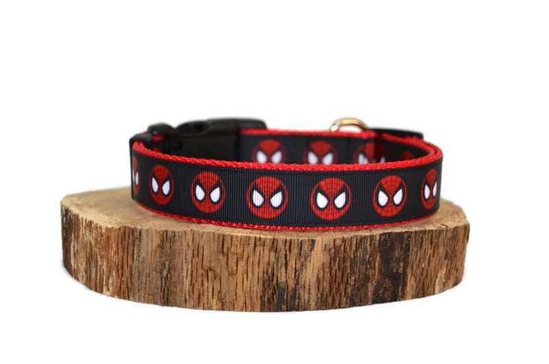 Spiderman Dog Collar Superhero Dog Collar Marvel Dog Collar Etsy