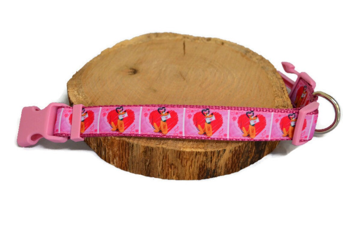 Pluto Heart Dog Collar Disney's Pluto Pup Dog Collar - Etsy
