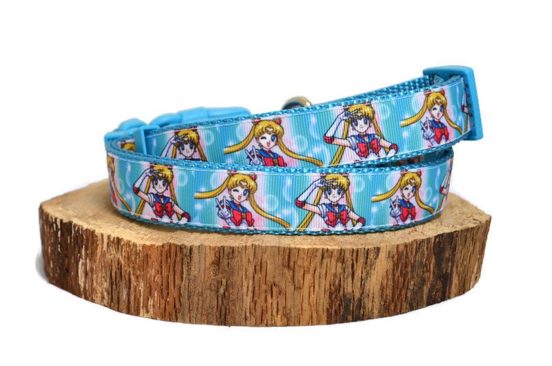 Blue Sailor Moon Dog Collar Anime Dog Collar Etsy Denmark