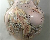 Large 18 quot SATSUMA Handled Vase - Soft Peach Color - Floral Designs