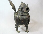 Early Qing Bronze Foo Lion Censer