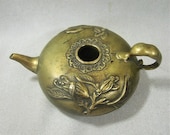 Chinese Bronze Water Dropper - Teapot Form -Qing