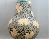 Large Gosu Blue Satsuma Vase 11 3 4 quot -Meiji