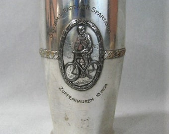 1924 Bicycle Race Trophy,  WMF Silver Plate,  Germany