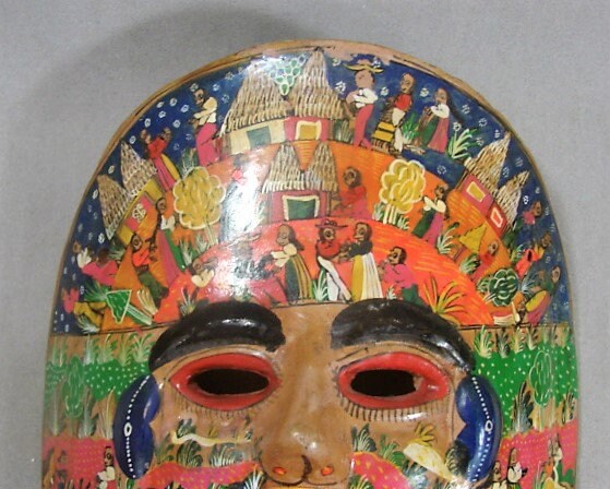 19th Century Mexican Mask on its Stand M2152