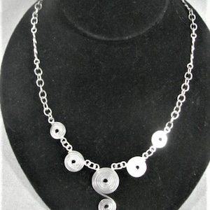 Mid Century Modernist Mexican Necklace - Sterling Silver - Pre 1970&#39;s
