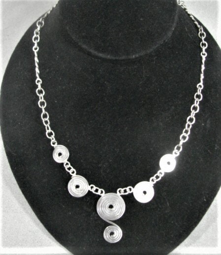 アクセサリー vintage mexican design silver necklace Vintage Taxco Mexican Sterling Necklace, MPO, Manuel Pedro Ortiz