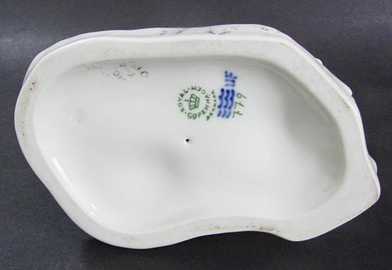 Royal Copenhagen Woman Feeding Cow, Porcelain, #779, Designed by