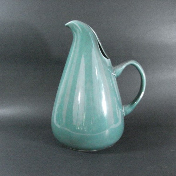 Russel Wright Pitcher in Seafoam, Vintage Steubenville Mark