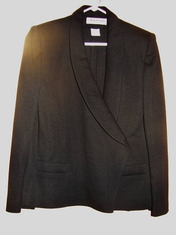 Sonya Rykiel Black Wool Short Jacket - Shawl Colla