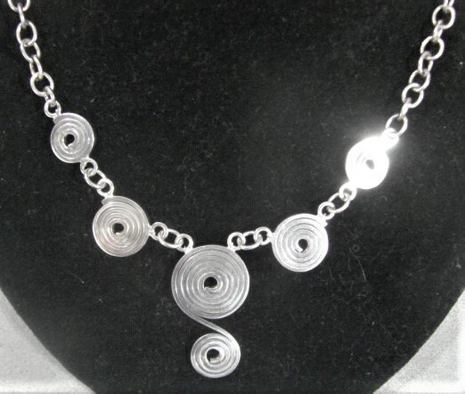 Mid Century Modernist Mexican Necklace - Sterling Silver - Pre