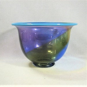 Swedish Glass Bowl - Transjo W.R.C.  - Rainbow - Ritzman-Carlsson