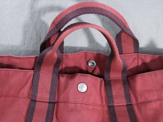 Hermes Fourre Tout Red Canvas Bag, Interior and E… - image 3