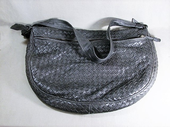 Bottega Veneta - Black Woven Shoulder Bag