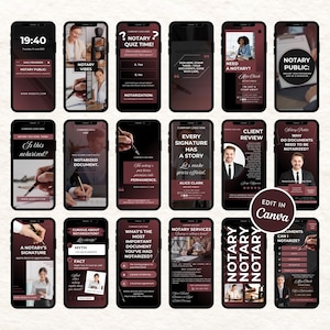 Notary Social Media Post Bundle, Notary Instagram Posts and Story ...