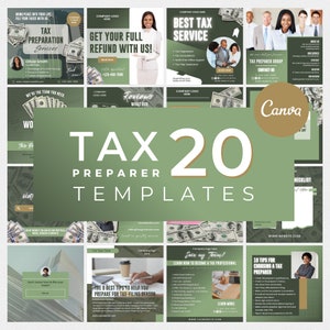 Tax Preparer Bundle Templates, Tax Prep Flyers, Tax Prep Instagram Posts, Tax Season Social Media Flyer, Tax Preparation Flyers,Tax Services