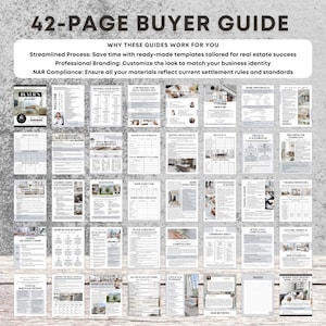 Real Estate Buyer and Seller Guide Bundle, NAR Friendly Guide, Realtor Listing Presentation, Agent Commission Sheet, Canva Template image 3