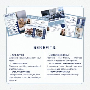 January Realtor Social Media Post Templates, Winter Real Estate Agent ...