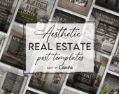 Real Estate Social Media Templates 2025, Real Estate Instagram  Bundle, Real Estate Instagram Posts,Luxury Realtor Templates, Canva Template