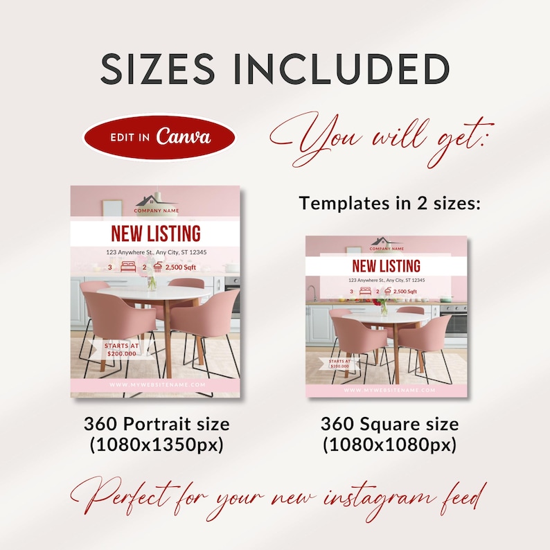Real Estate Instagram Posts Bundle, Realtor Full Year Posts Bundle, 12 Monthly Realtor Social Media Posts , Editable Canva Post Template image 4