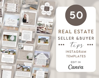 Real Estate Buyer & Seller Tips Posts, Realtor Instagram Tips Templates, Real Estate Agent Tips, Property Buying and Selling Tips BG5