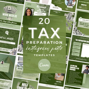 DIY Social Media Tax Prep Flyers, Tax Posts, Tax Season Social Media Flyer, Credit Repair Posts, Tax Preparation Flyers, Tax Services Flyers