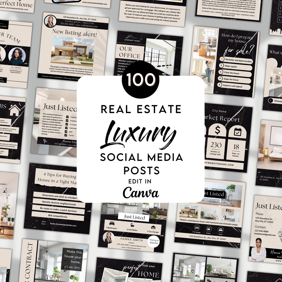 Real Estate Luxury Social Media Posts, Realtor Instagram Posts ...