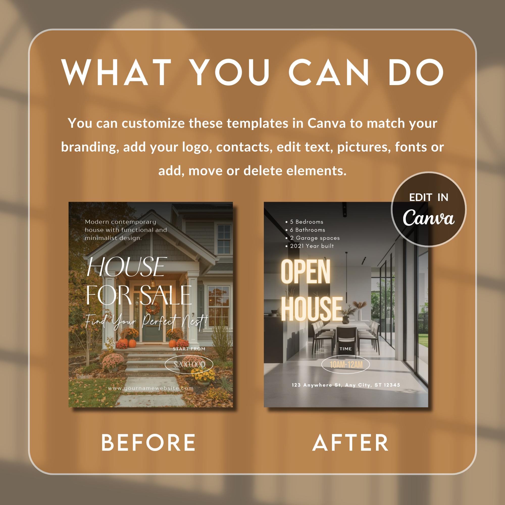 Fall Real Estate Social Media Templates, Autumn Real Estate Instagram ...