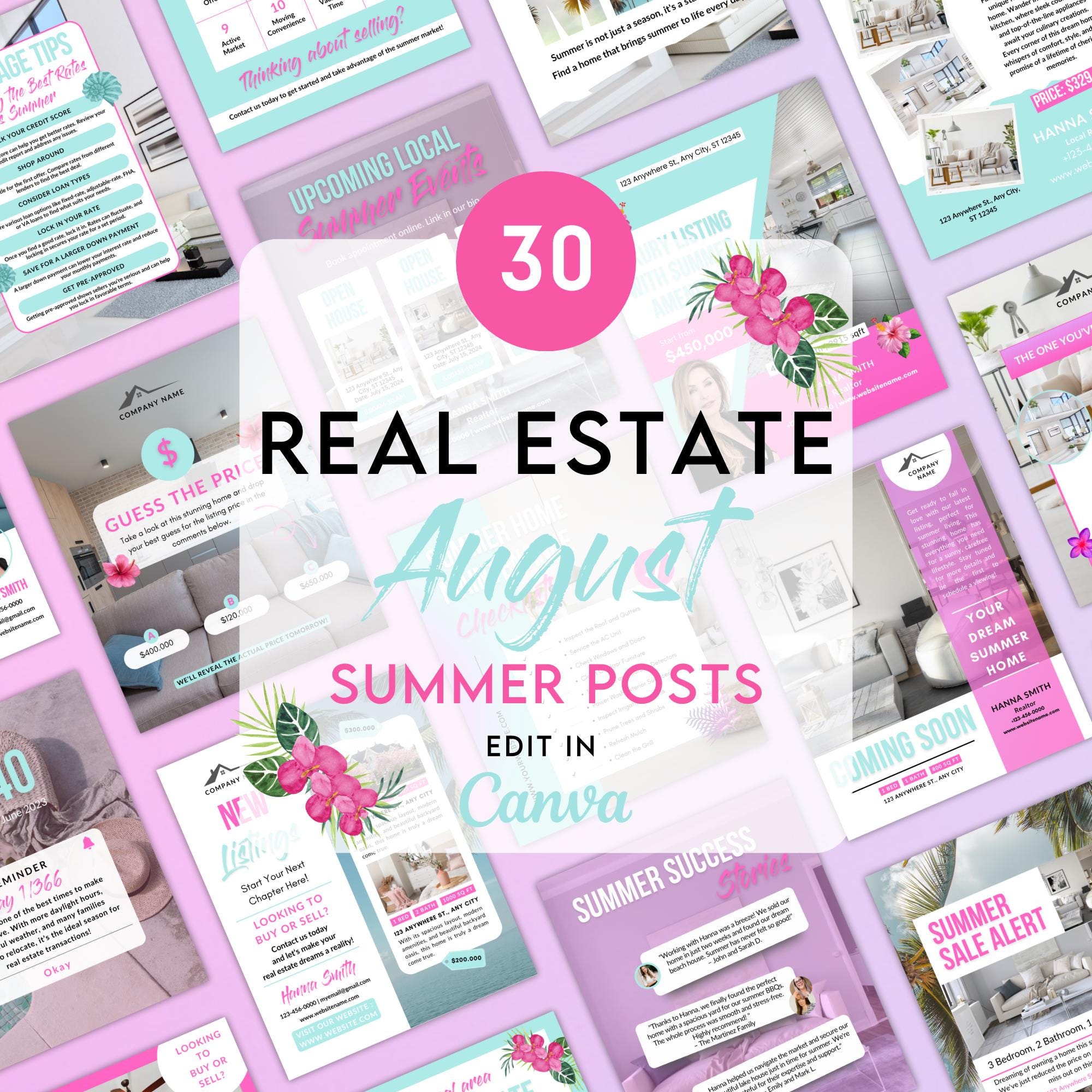 Summer Realtor Instagram Post, Summer Real Estate Social Media Post ...