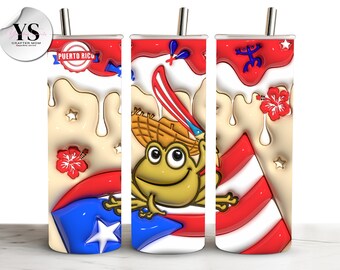 Puerto Rico coquí jibaro tumbler