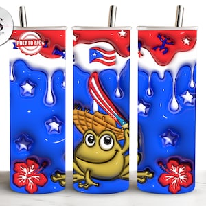 Puerto Rico coquí jibaro tumbler (Blue)