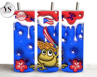 Puerto Rico coquí jibaro tumbler (Blue)