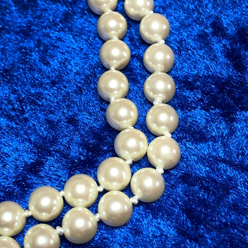 Vintage Pearl Necklace Double Strand Adjustable Length