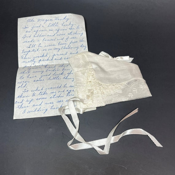 Antique "Magic Hanky" Bridal Handkerchief Baby Bo… - image 1